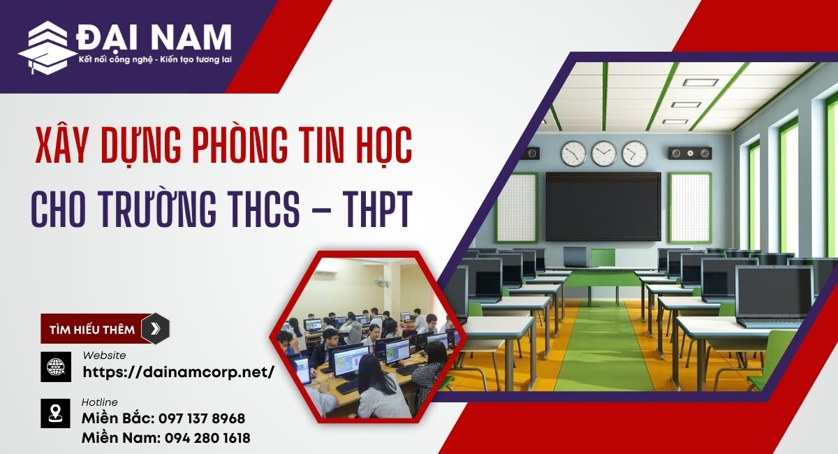 xây dựng phòng tin học cho trường THCS-THPT