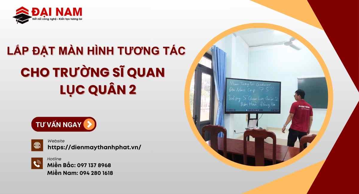 màn hình tương tác cho trường lục quân