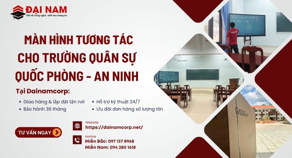 Màn Hình Tương Tác Cho Trường Quân Sự Quốc Phòng – An Ninh