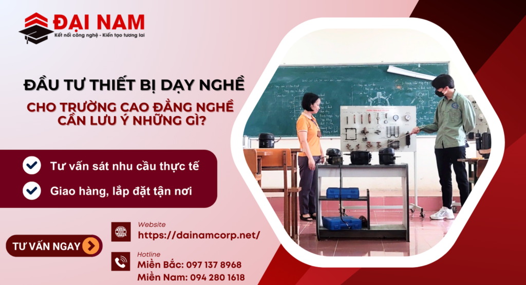 đầu tư thiết bị dạy nghề cần lưu ý những gì