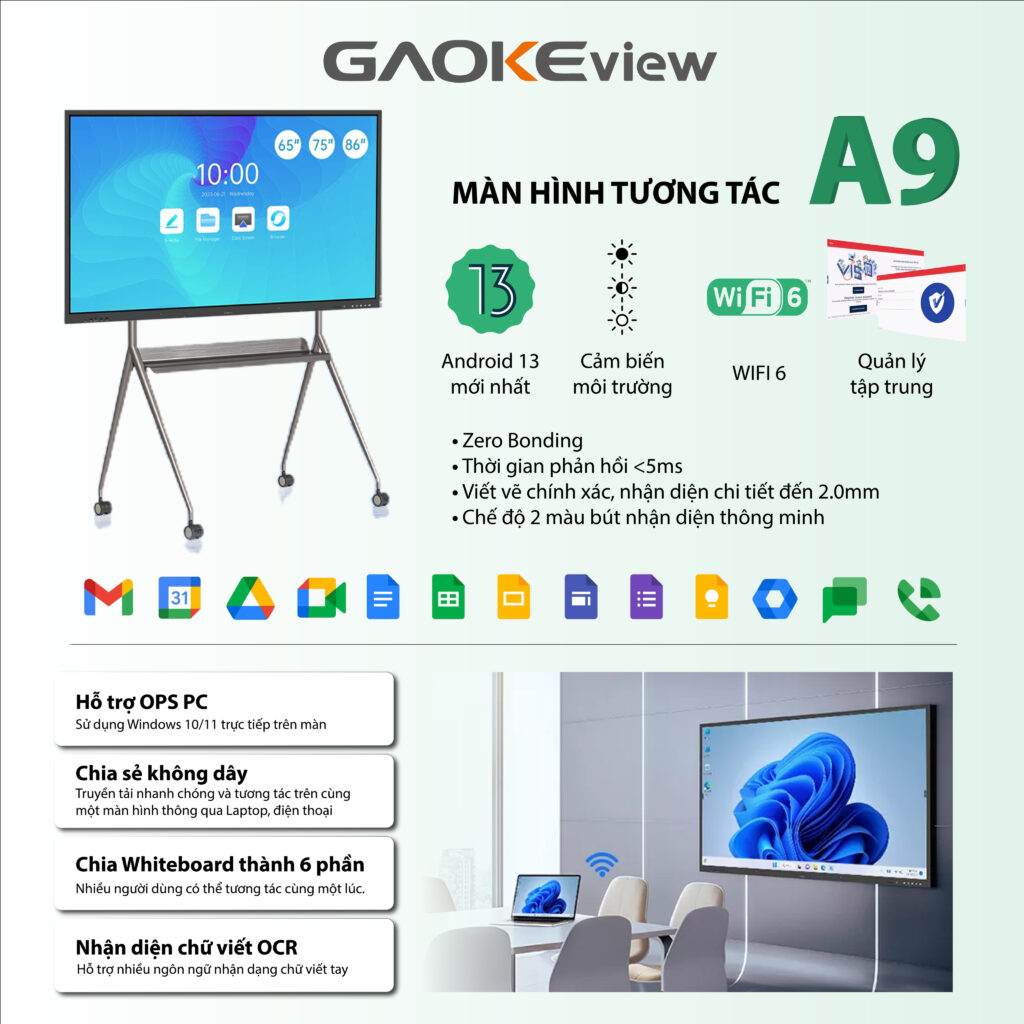 màn hình tương tác GAOKEview A9