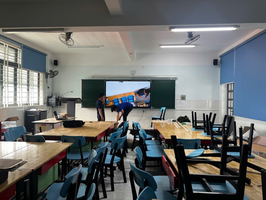 Phòng học STEM tại trường THCS Nguyễn Trãi, xã Phước Hòa