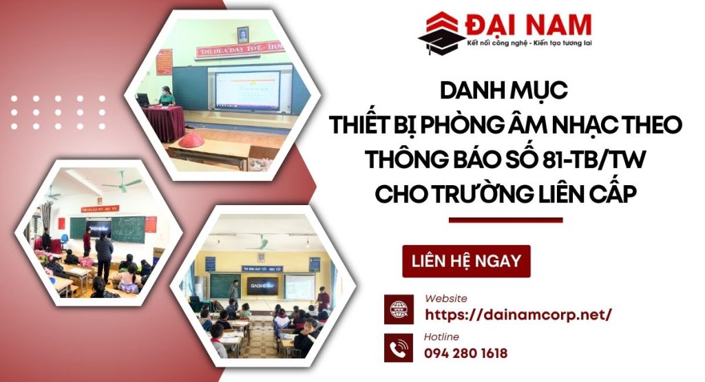 danh mục thiết bị phòng âm nhạc theo thông báo số 81-TB/TW